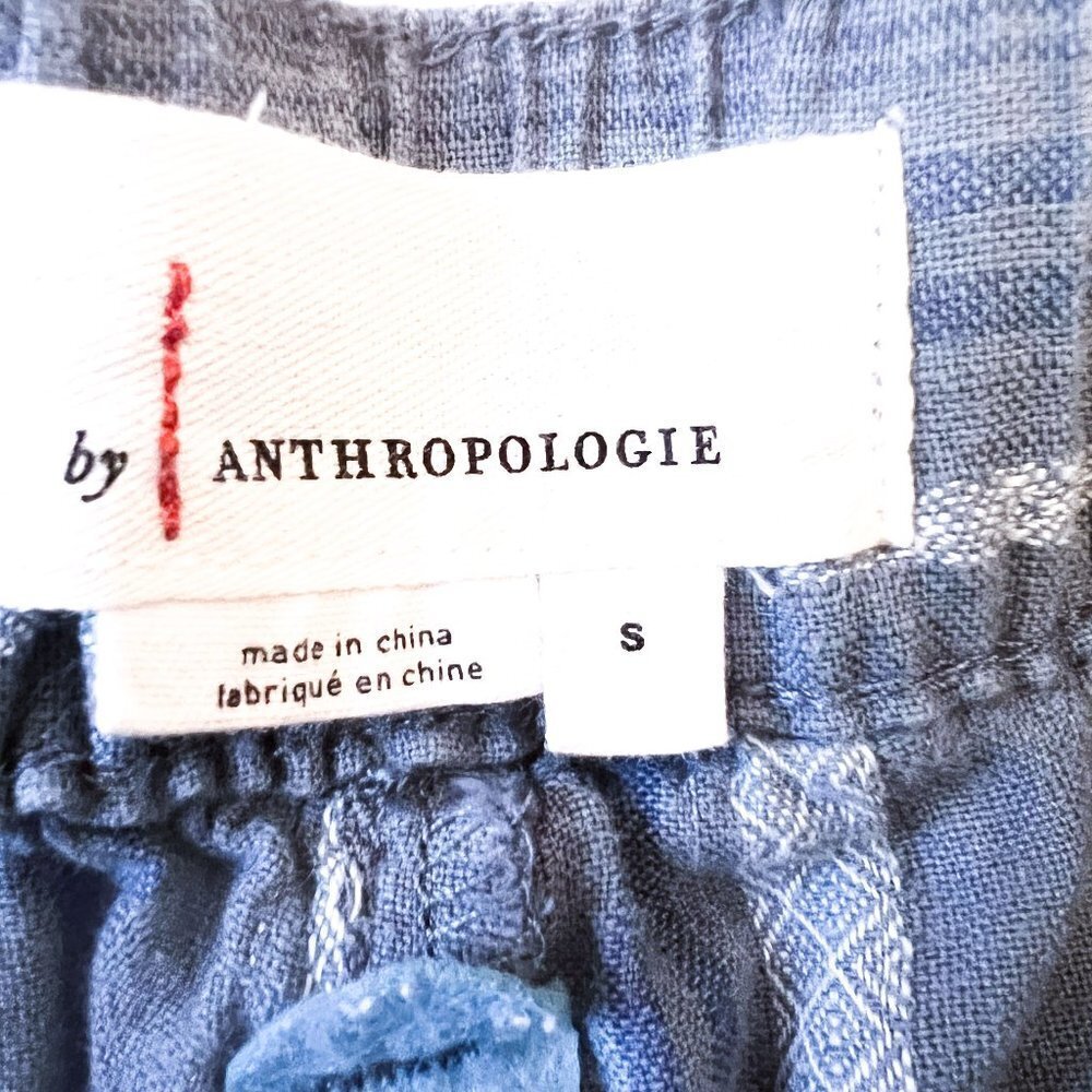 Anthropologie Laguna Cropped Wide Leg Linen Blend Capri Size Small - Picture 6 of 11